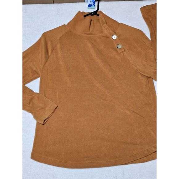 J.CREW Sweaters - J Crew Sweater Womens Size XXS Orange Turtleneck Button Kelly Casual Sweatshirt